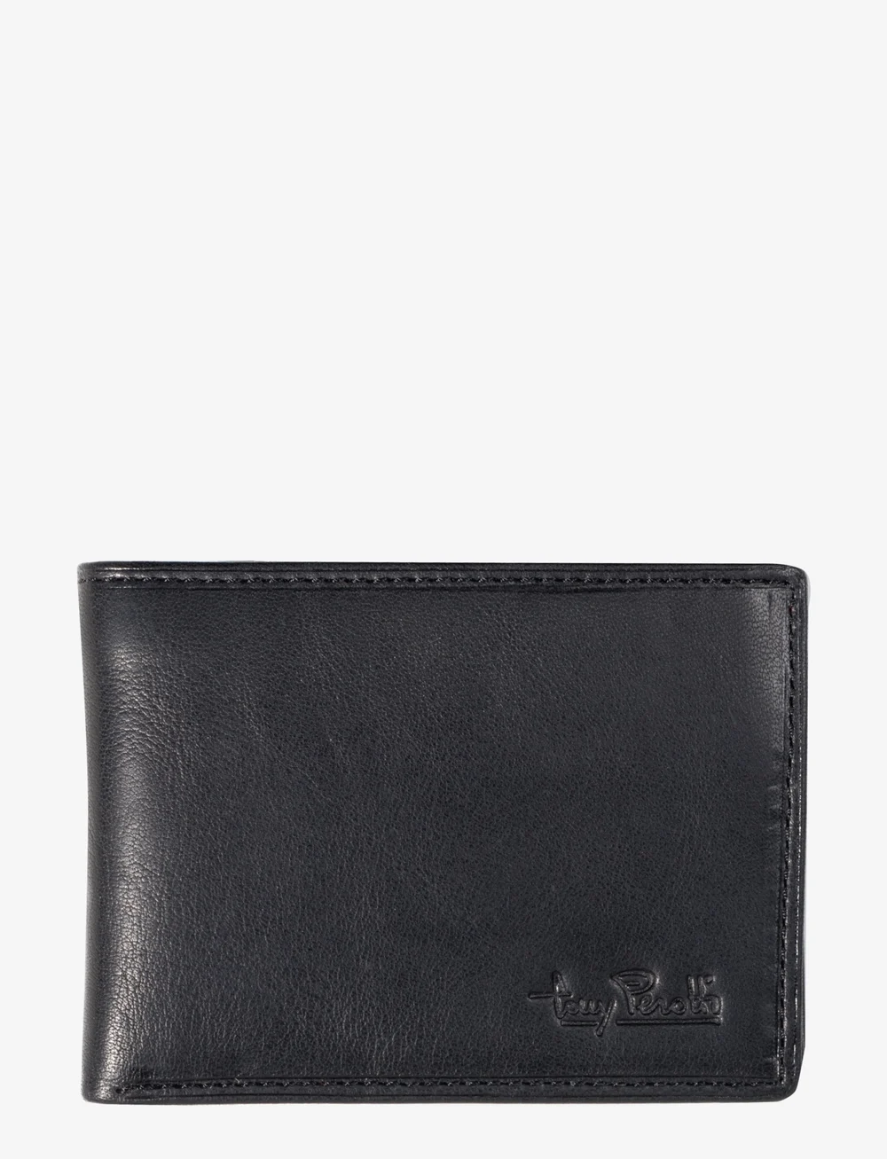 Tony Perotti - Billfold with zipper coin pocket - plånböcker - black - 0