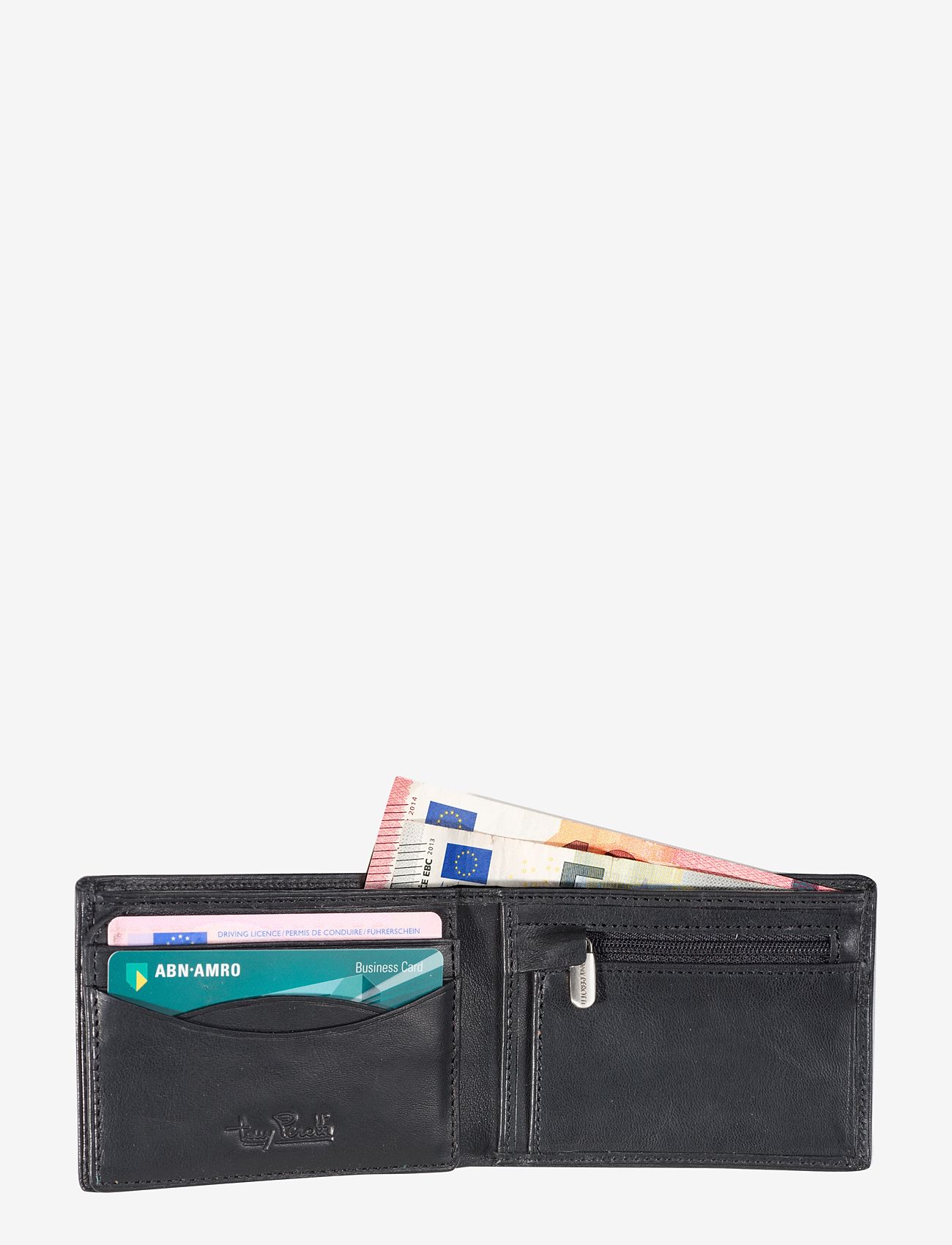 Tony Perotti - Billfold with zipper coin pocket - punge - black - 2
