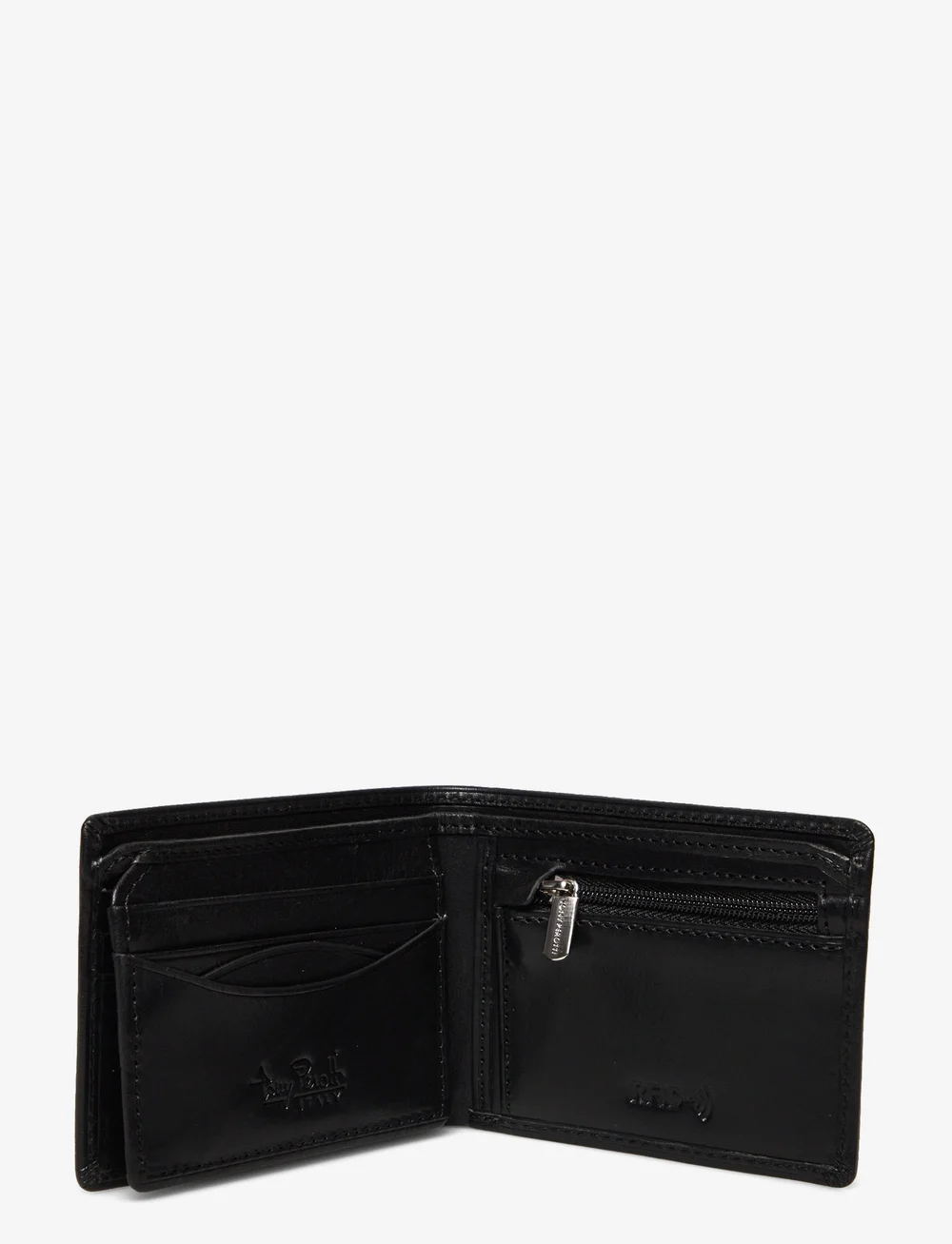 Tony Perotti - Billfold with zipper coin pocket - plånböcker - black - 3