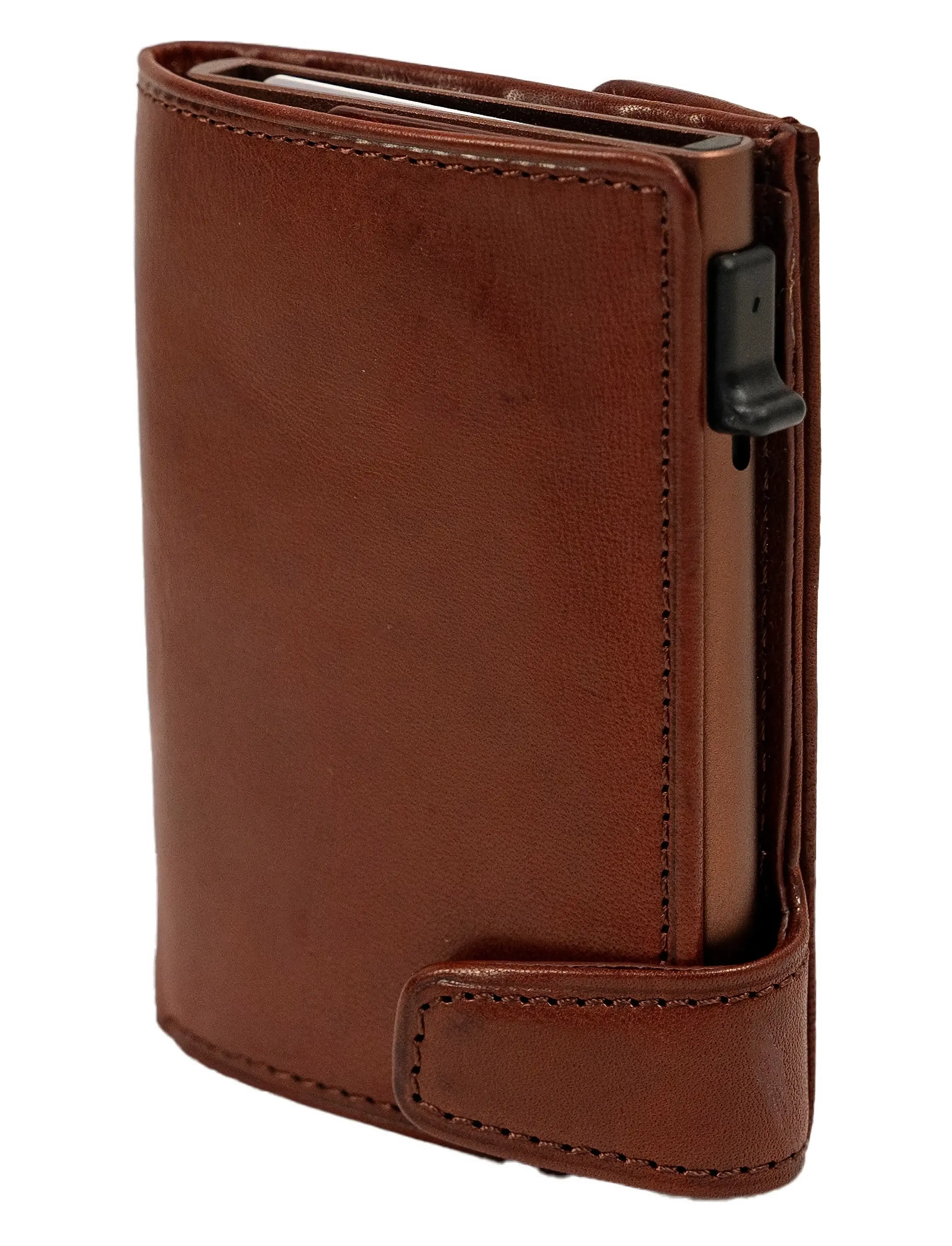 Tony Perotti Furbo Cardholder W/ Banknote And Coin Pocket, Mænd, Pop-Up Kortpung, Brun, Str: ONE SIZE