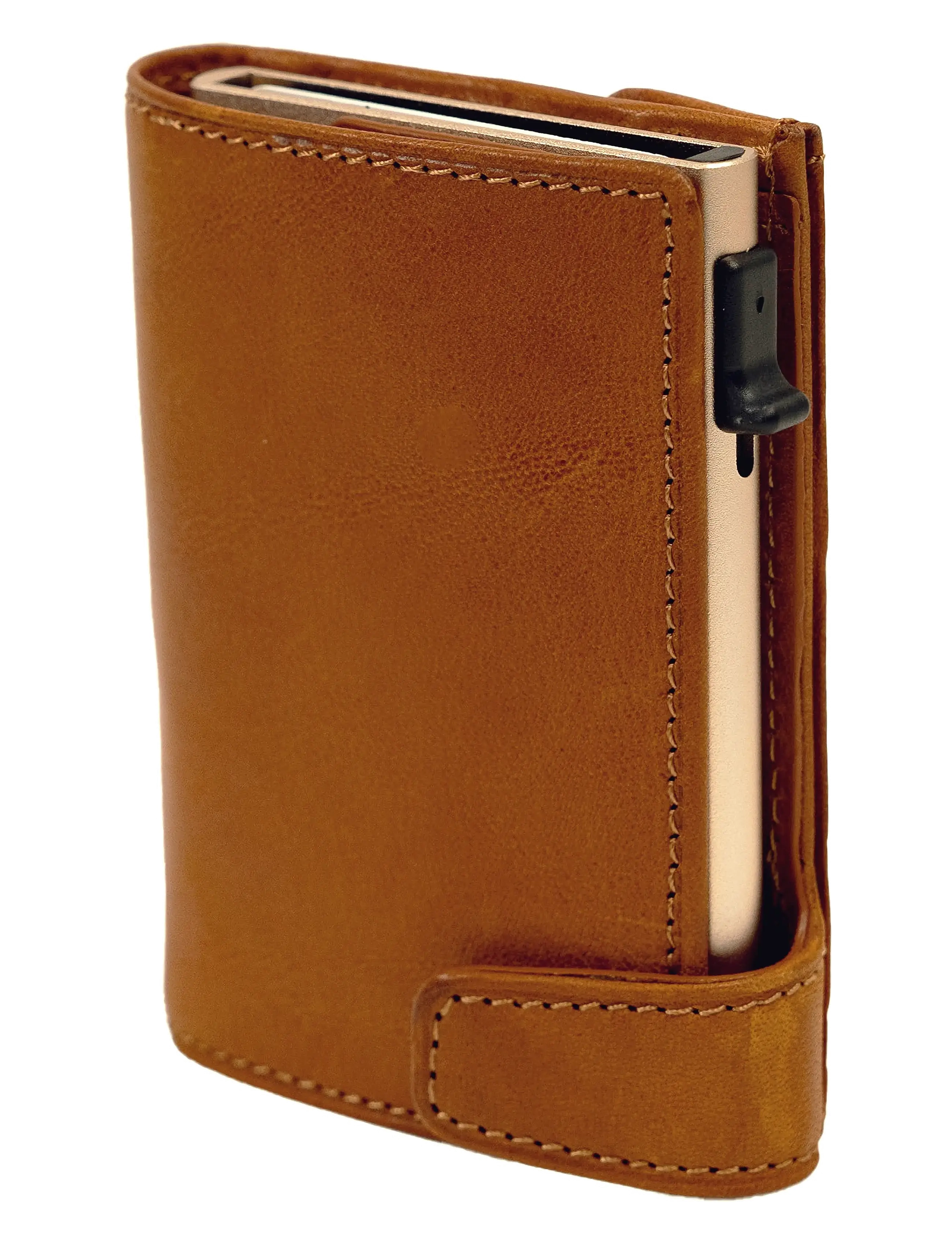 Tony Perotti Furbo cardholder w/ banknote and coin pocket - Punge & Kortholdere - COGNAC / brown