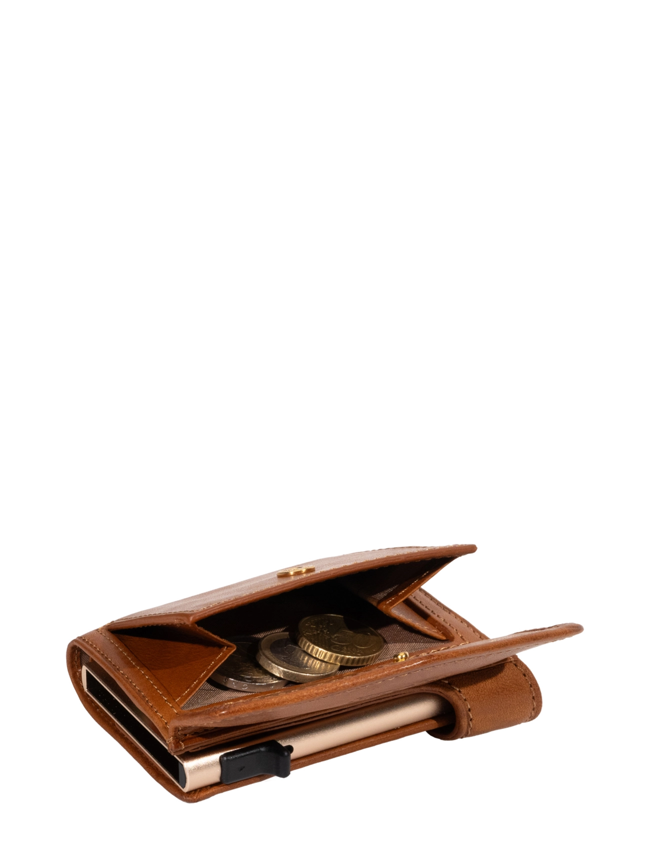Tony Perotti - Furbo cardholder w/ banknote and coin pocket - kartenetuis - cognac - 4
