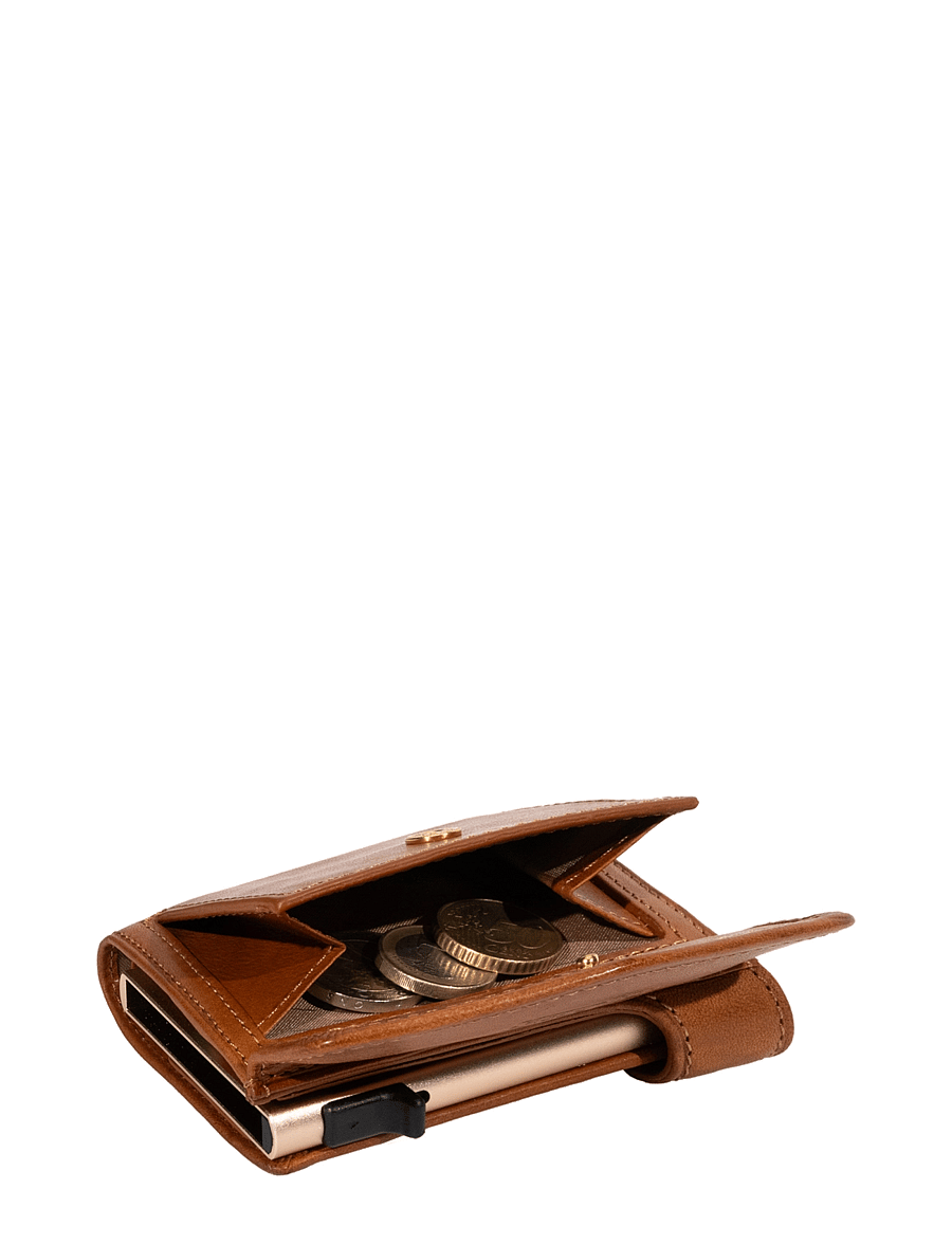Tony Perotti - Furbo cardholder w/ banknote and coin pocket - kaardihoidjad - cognac - 4