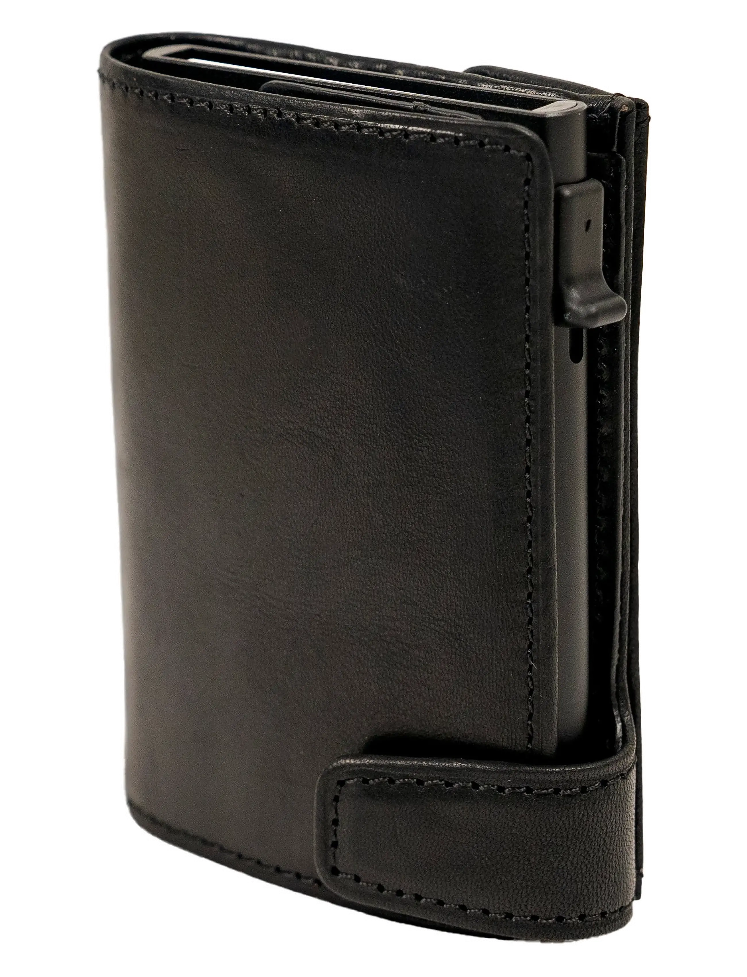 Tony Perotti Furbo cardholder w/ banknote and coin pocket - Punge & Kortholdere - BLACK / black