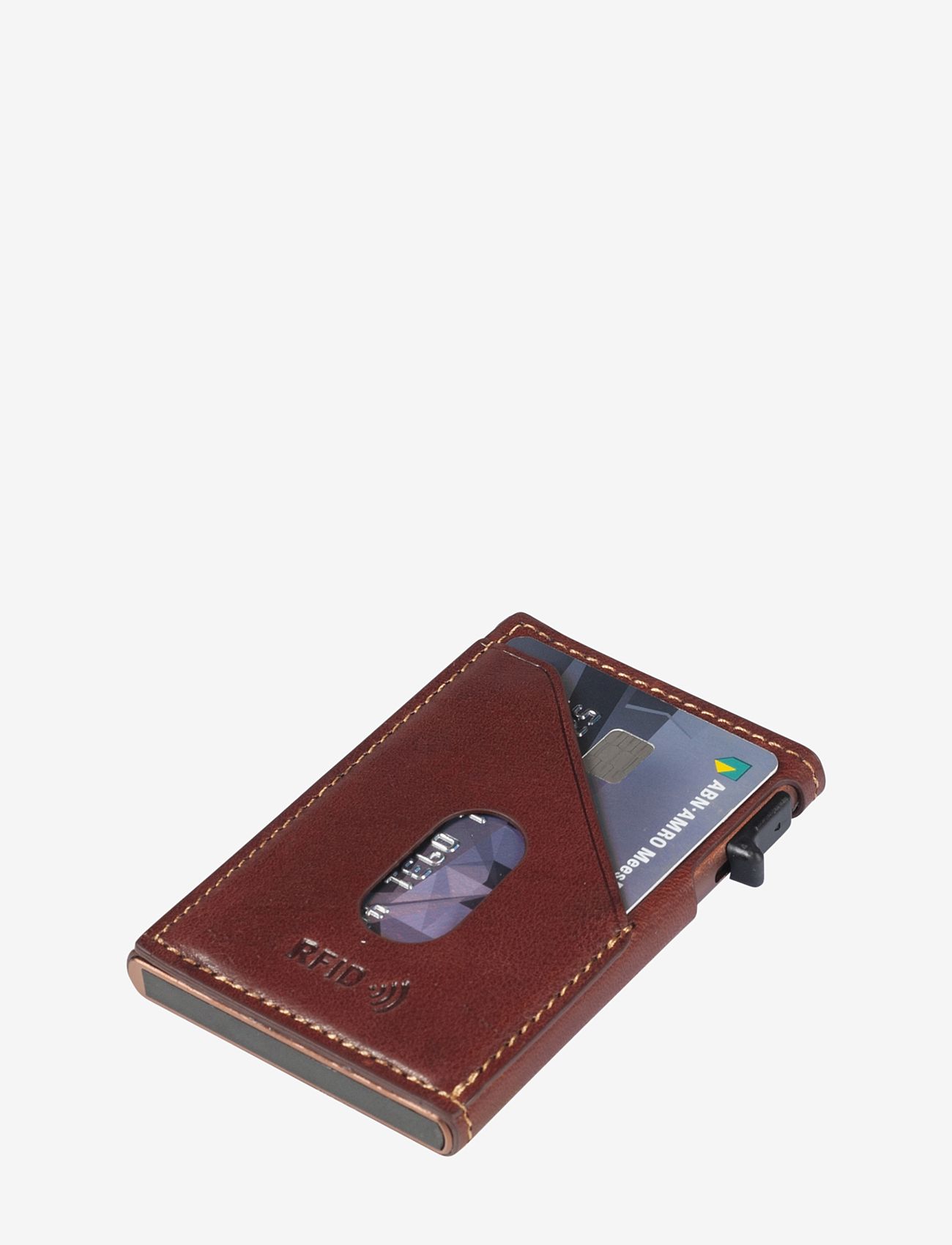 Tony Perotti - Furbo Slim Cardholder with outside card slot - korttikotelot - dark brown - 1