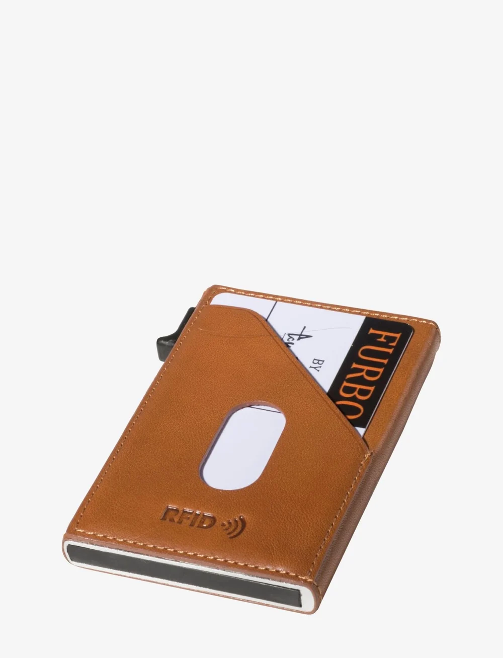 Tony Perotti - Furbo Slim Cardholder with outside card slot - kaarditaskud - cognac - 1