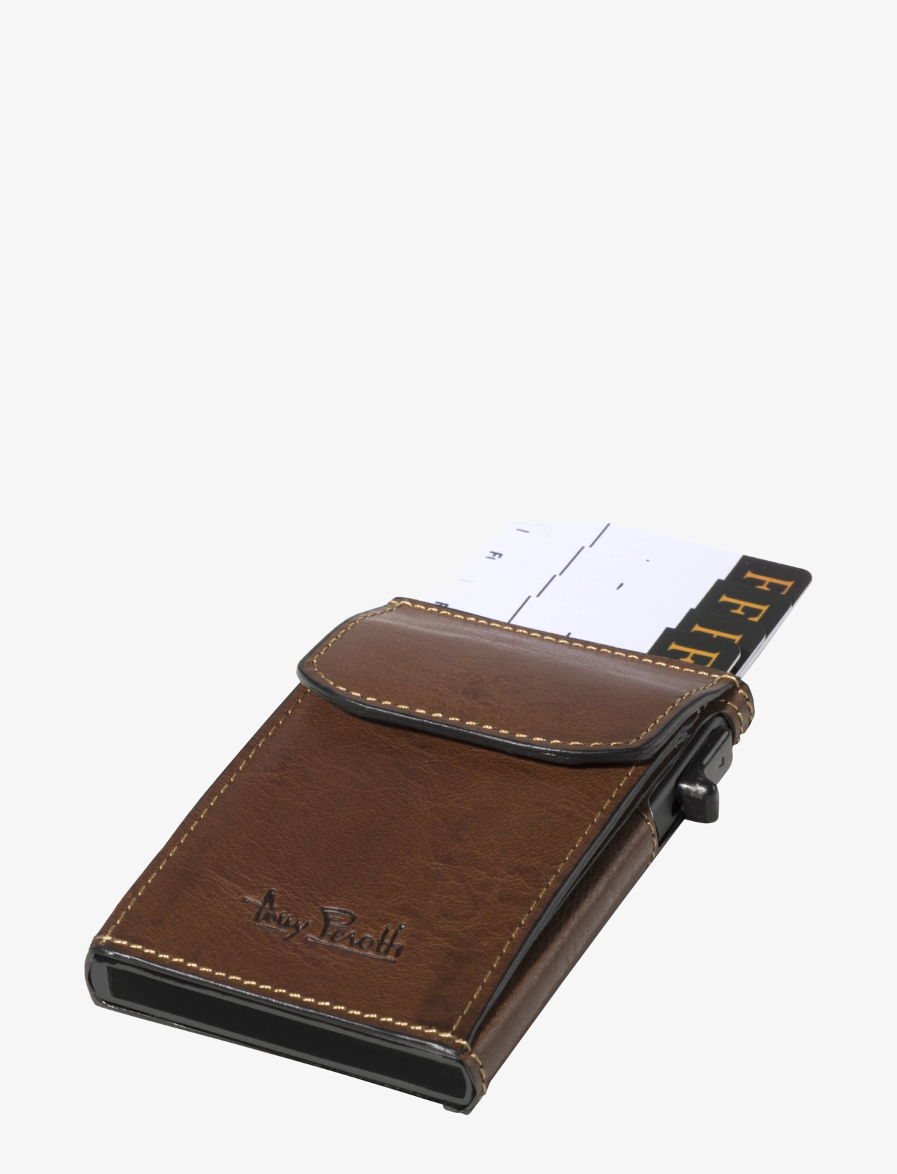 Tony Perotti - Furbo Slim Cardholder with coin pocket - dark brown - 1