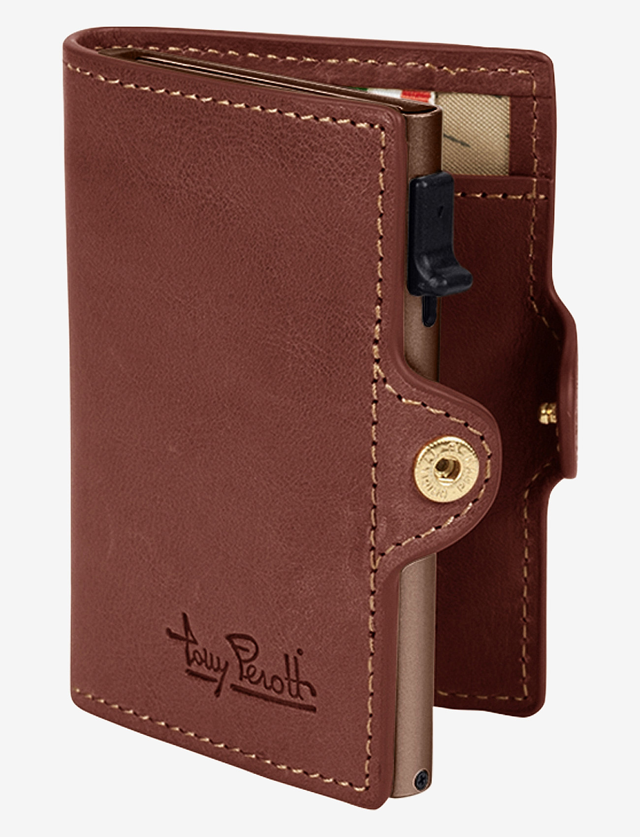 Tony Perotti - Furbo cardholder w/ banknote pocket - wallets - dark brown - 2