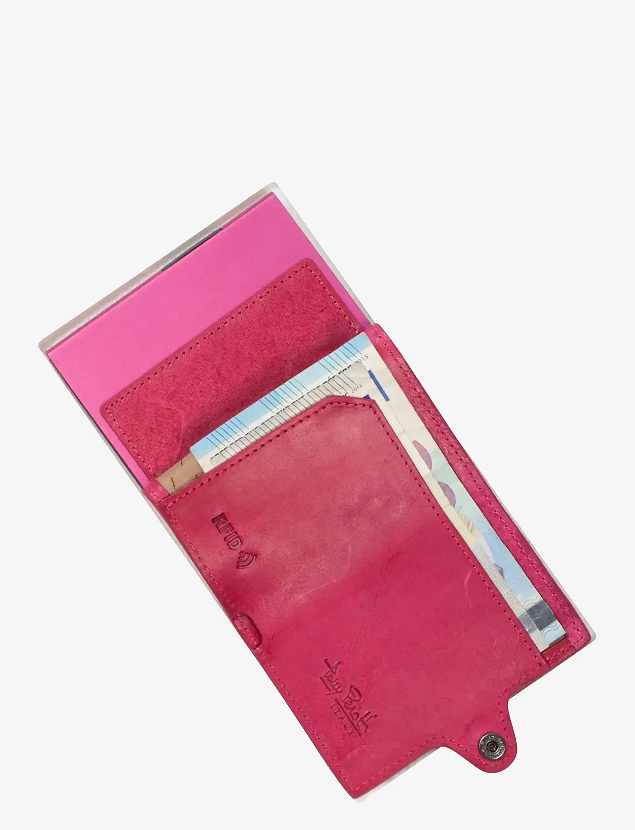 Tony Perotti - Furbo cardholder w/ banknote pocket - card holders - funchsia - 2