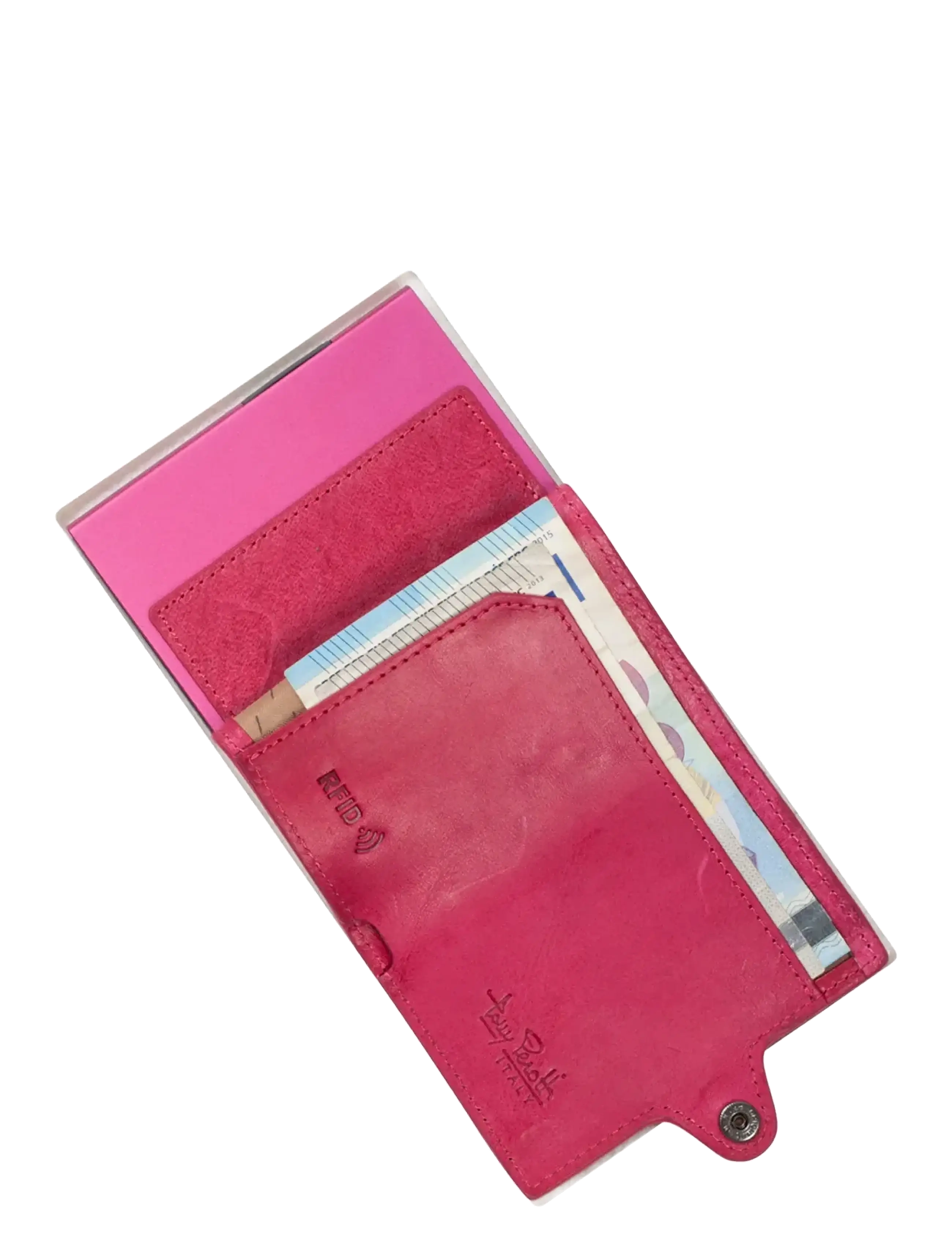 Tony Perotti - Furbo cardholder w/ banknote pocket - etui na karty kredytowe - funchsia - 2