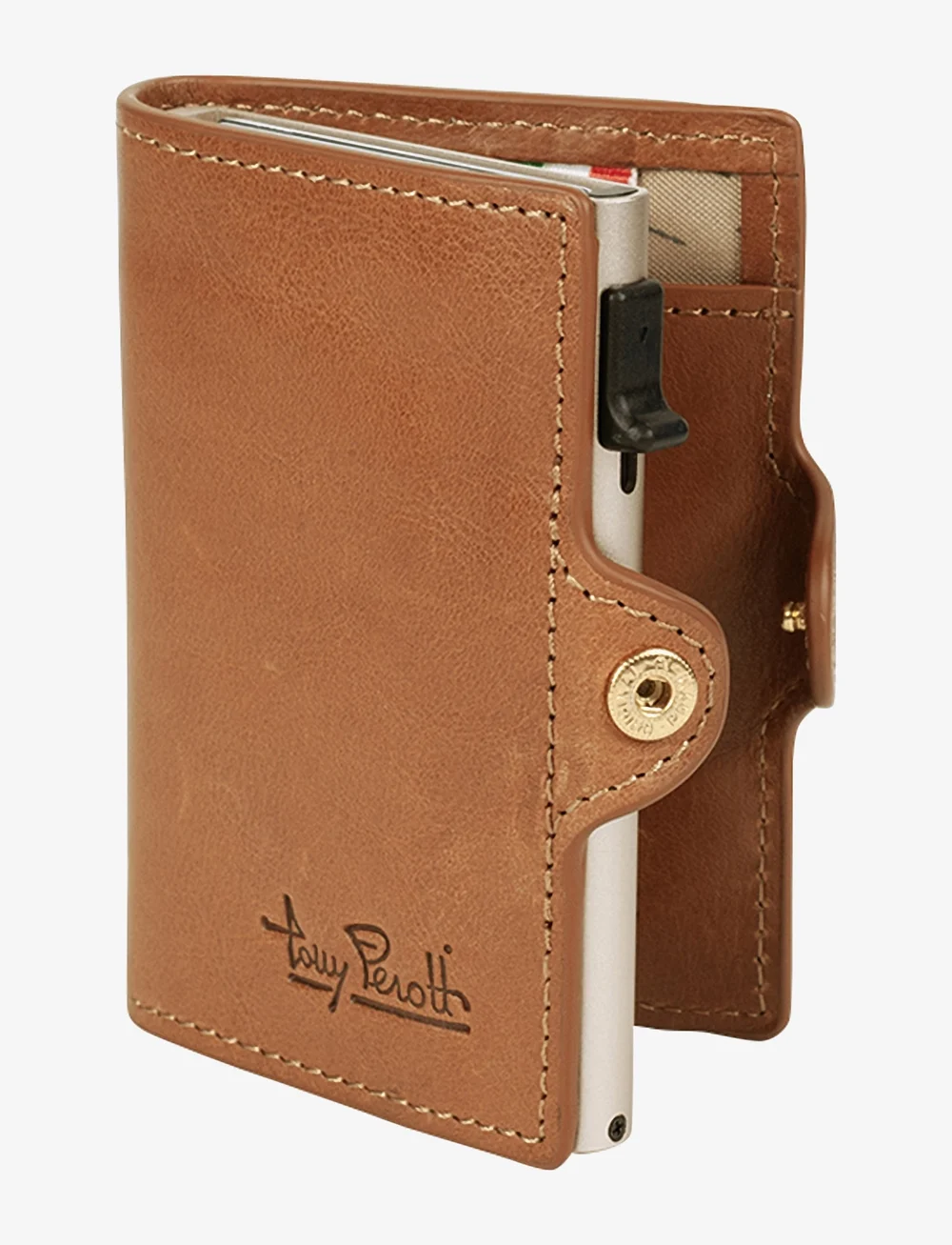 Tony Perotti - Furbo cardholder w/ banknote pocket - plånböcker - cognac - 2