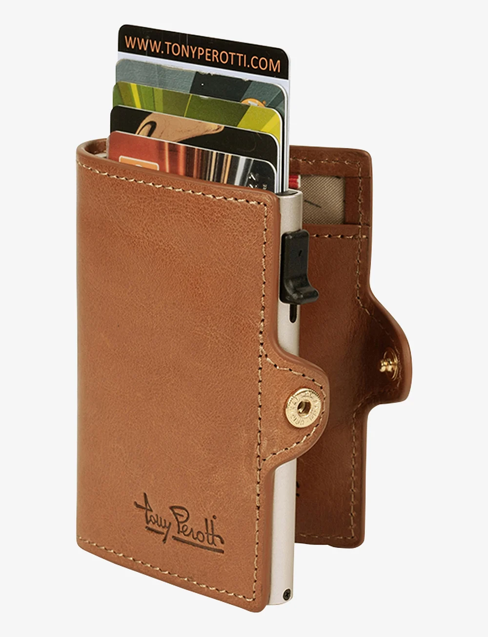 Tony Perotti - Furbo cardholder w/ banknote pocket - plånböcker - cognac - 3