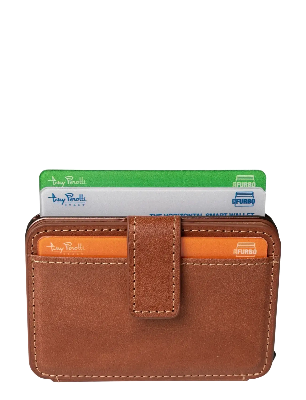 Tony Perotti Furbo Evo standard with banknote compartment - Korthållare - DARK BROWN / brown