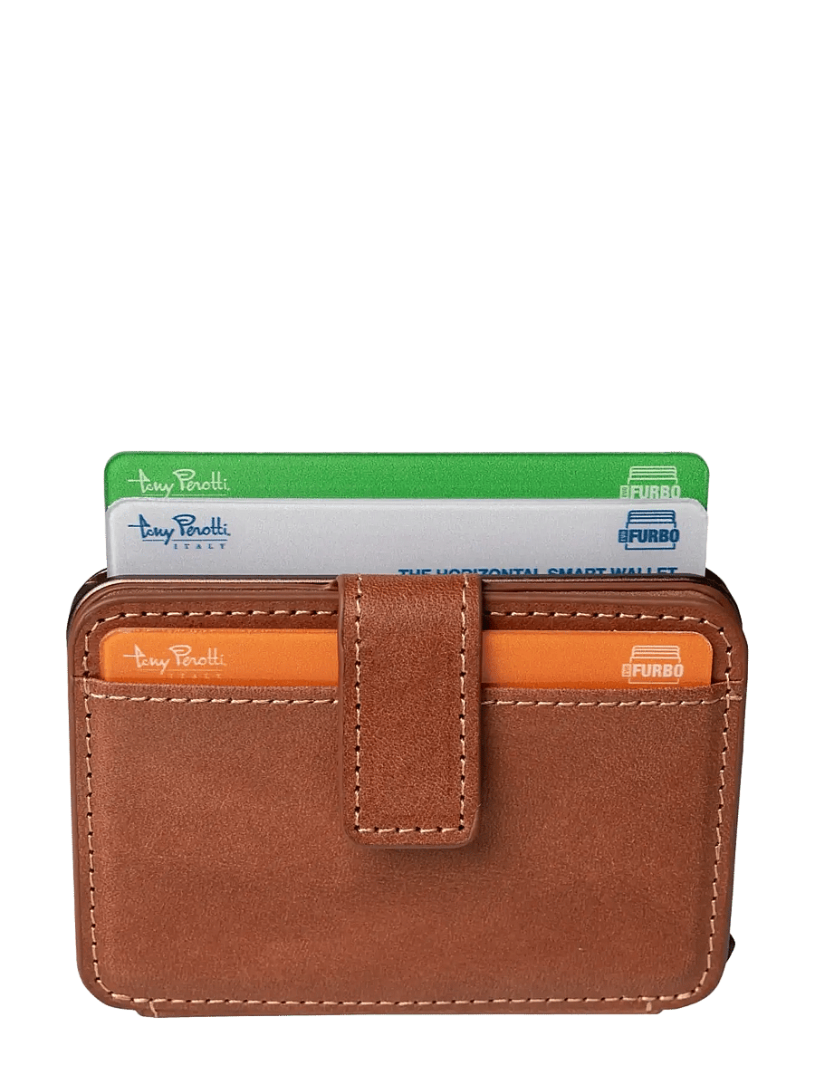 Tony Perotti - Furbo Evo standard with banknote compartment - plånböcker & fodral - dark brown - 0