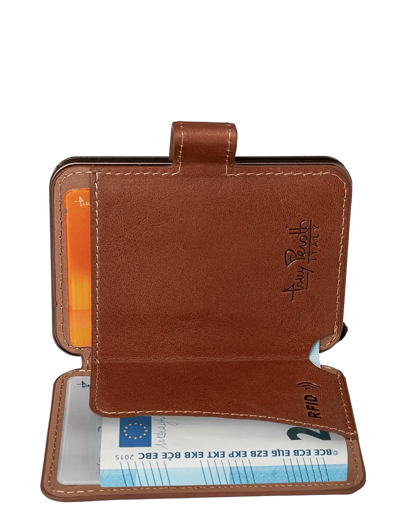 Tony Perotti - Furbo Evo Large with banknote and coin compartment - brieftaschen und taschen - dark brown - 1