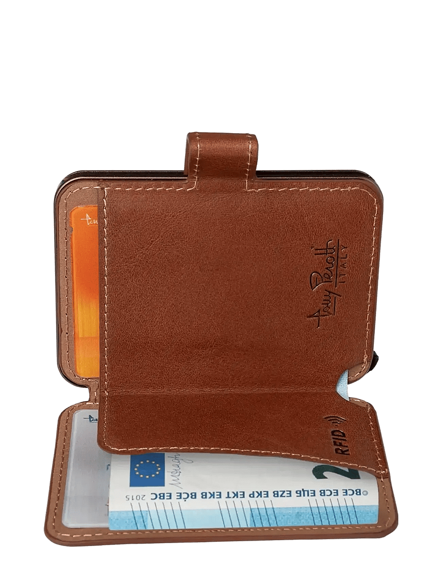 Tony Perotti - Furbo Evo Large with banknote and coin compartment - karšu maki - dark brown - 1
