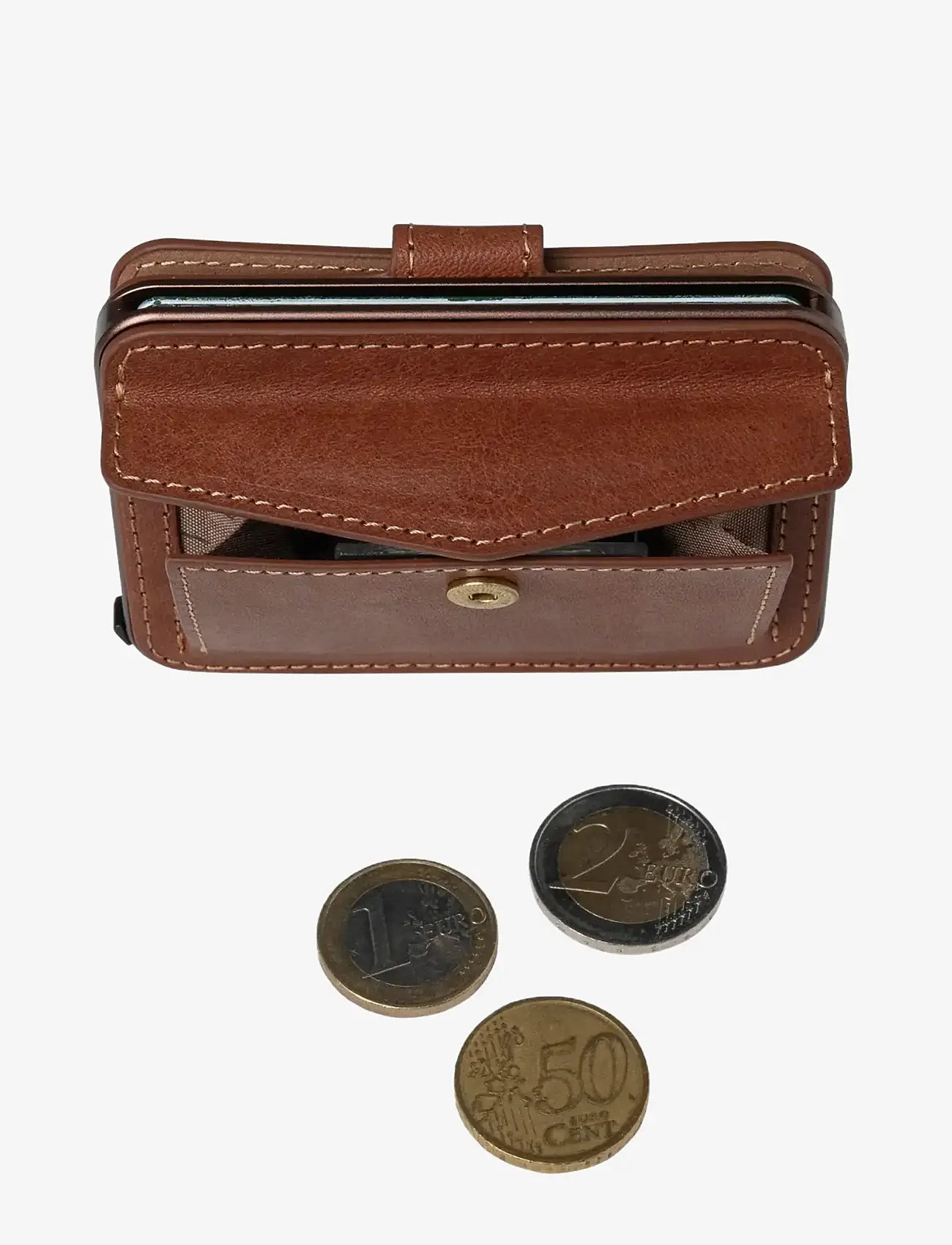 Tony Perotti - Furbo Evo Large with banknote and coin compartment - brieftaschen und taschen - dark brown - 4