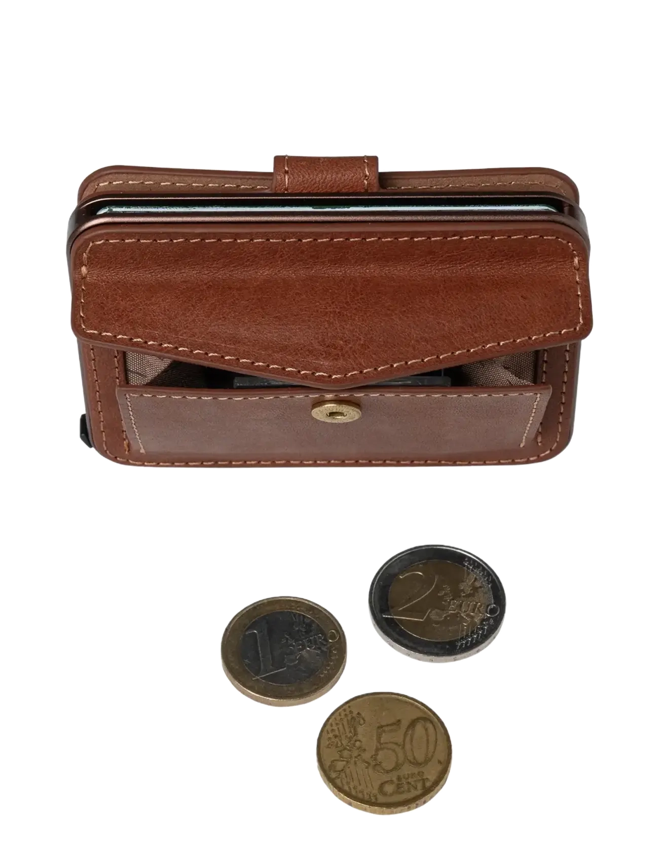 Tony Perotti - Furbo Evo Large with banknote and coin compartment - wallets & cases - dark brown - 4