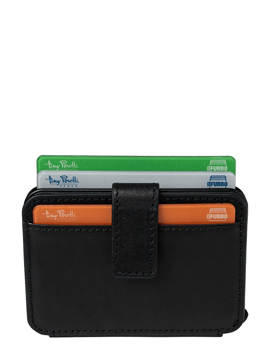 Tony Perotti - Furbo Evo Large with banknote and coin compartment - portemonnees en koffers - black - 0