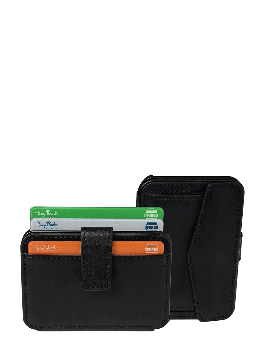Tony Perotti - Furbo Evo Large with banknote and coin compartment - portemonnees en koffers - black - 4