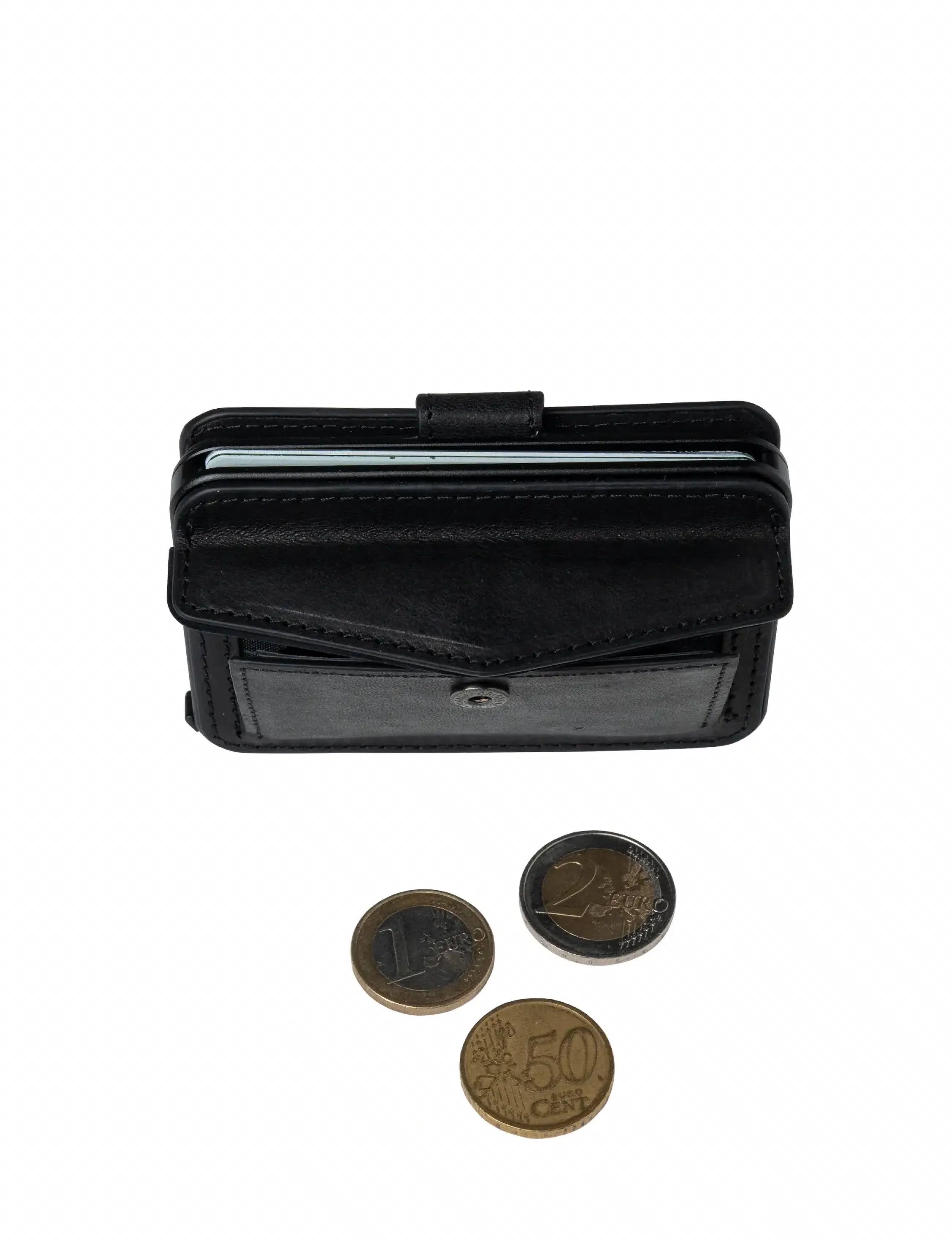 Tony Perotti - Furbo Evo Large with banknote and coin compartment - portemonnees en koffers - black - 5