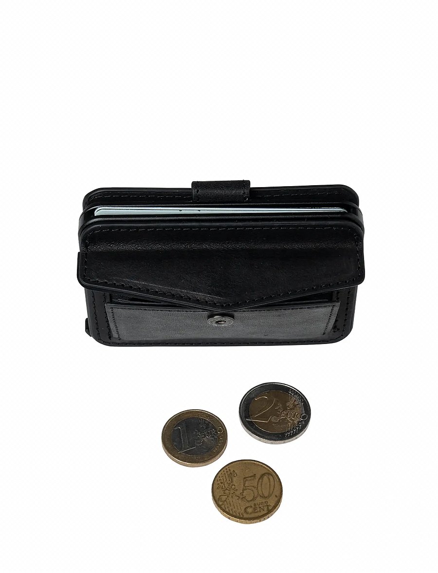 Tony Perotti - Furbo Evo Large with banknote and coin compartment - portemonnees en koffers - black - 5