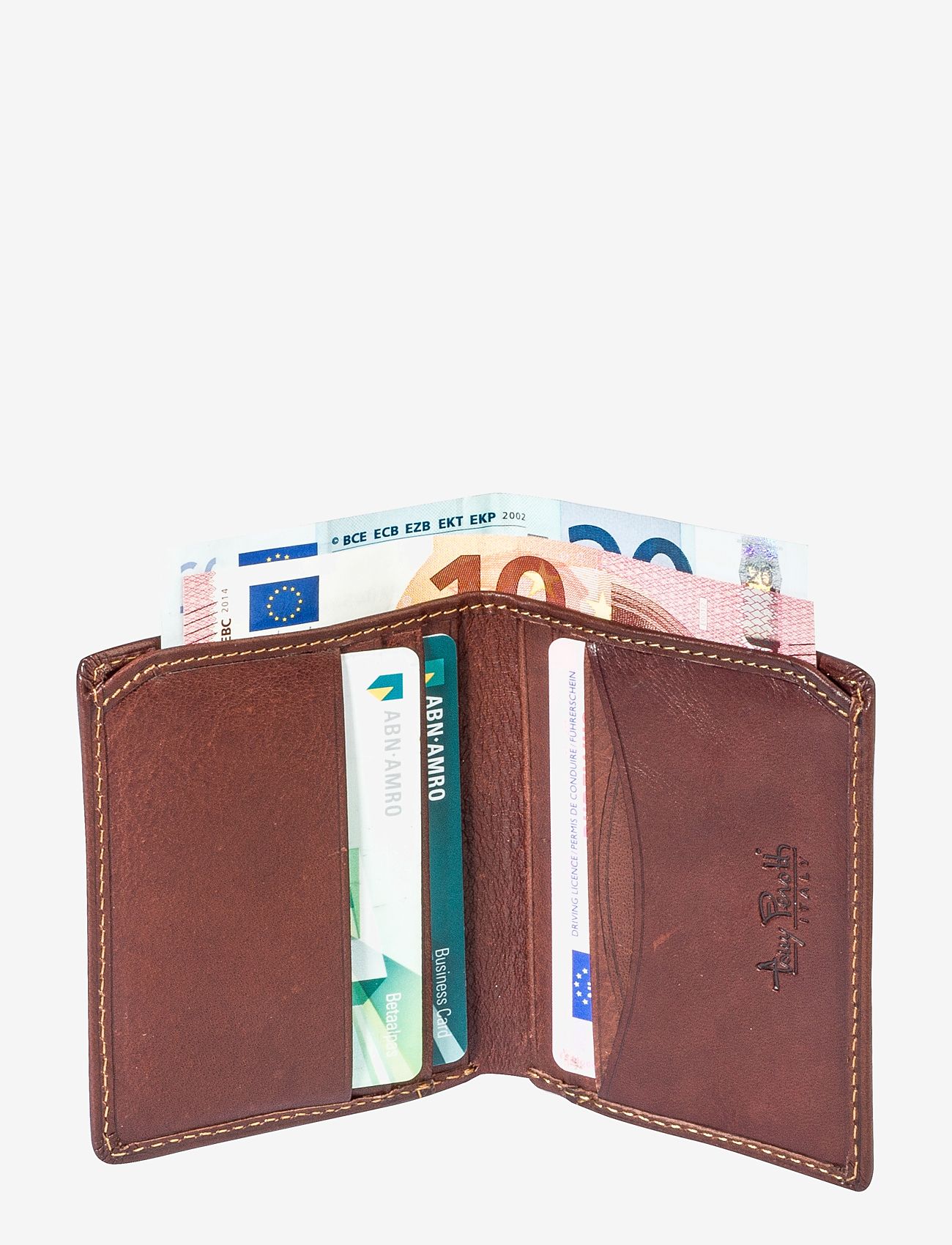Tony Perotti - Creditcard wallet, fold, w/ banknote pocket - plånböcker - dark brown - 2
