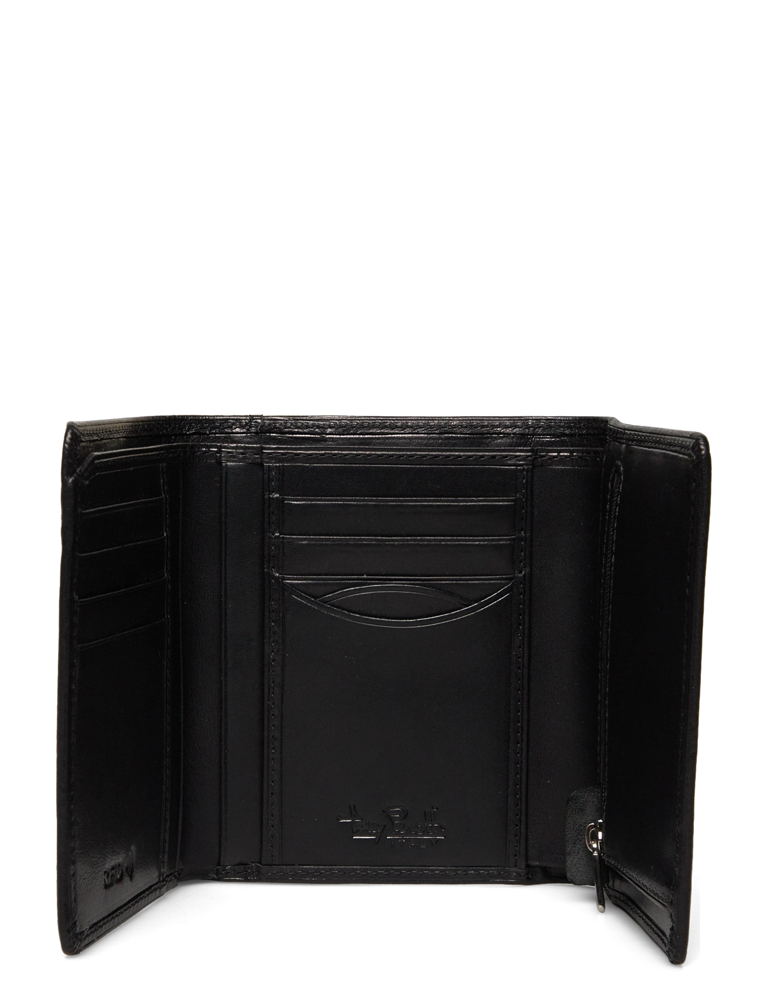 Tony Perotti - 3 fold Mens wallet with coin pocket - portemonnaies - black - 3