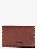 3 fold Mens wallet with coin pocket - DARK BROWN