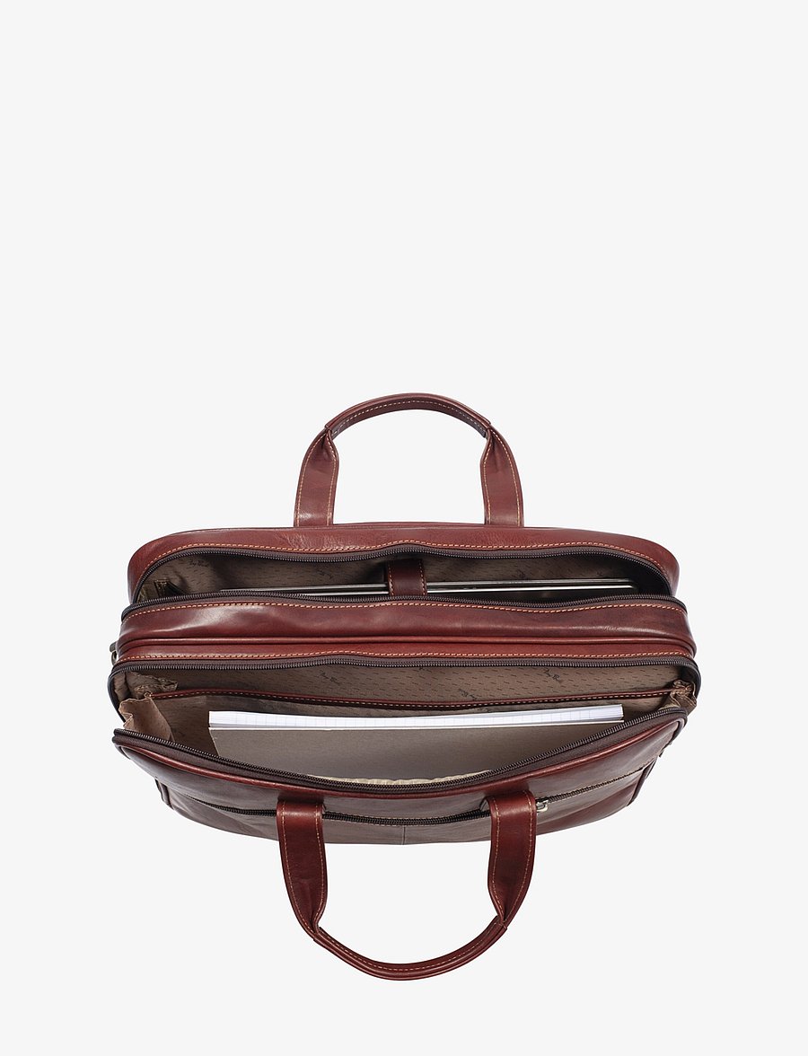 Tony Perotti - 2 Compartment Zip 15" Medium - everyday style - brown - 1