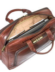 Tony Perotti - 2 compartment Laptop briefcase - apsipirkite pagal stilių - brown - 6