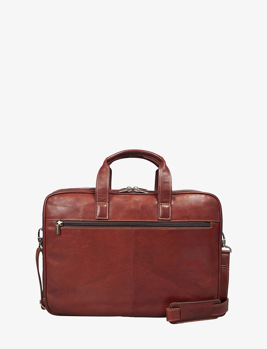 Tony Perotti - 2 Compartment Zip 15" Medium - everyday style - brown - 2