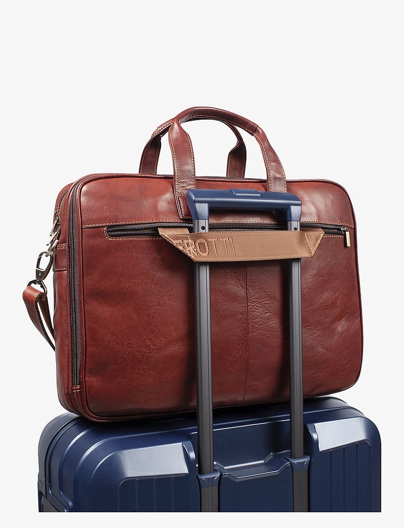 Tony Perotti - 2 compartment Laptop briefcase - igapäevane stiil - brown - 3