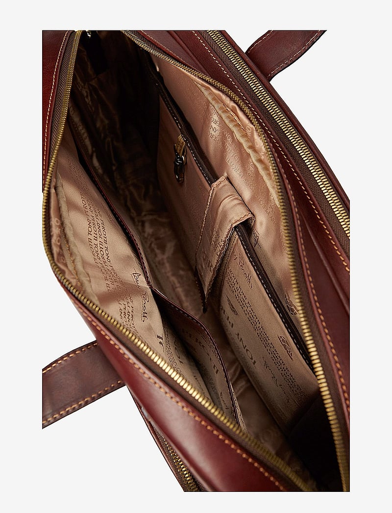 Tony Perotti - 2 compartment Laptop briefcase - igapäevane stiil - brown - 4