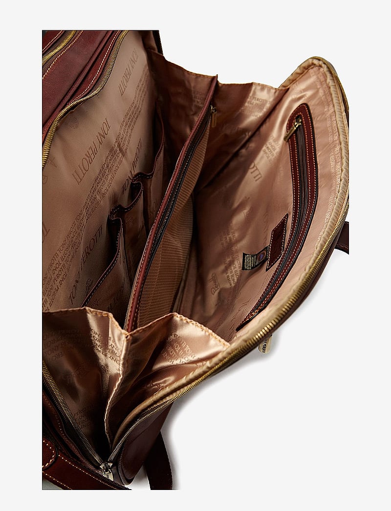 Tony Perotti - 2 compartment Laptop briefcase - igapäevane stiil - brown - 5