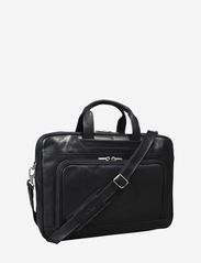 2 compartment Laptop briefcase - BLACK