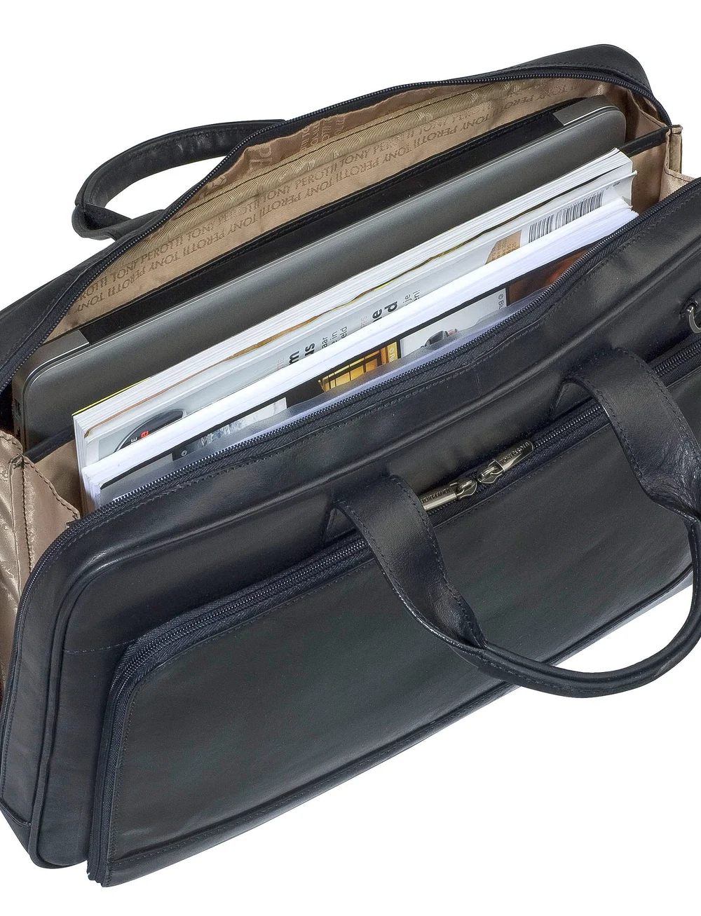 Tony Perotti - 1 compartment Laptop bag - hverdags stil - black - 5