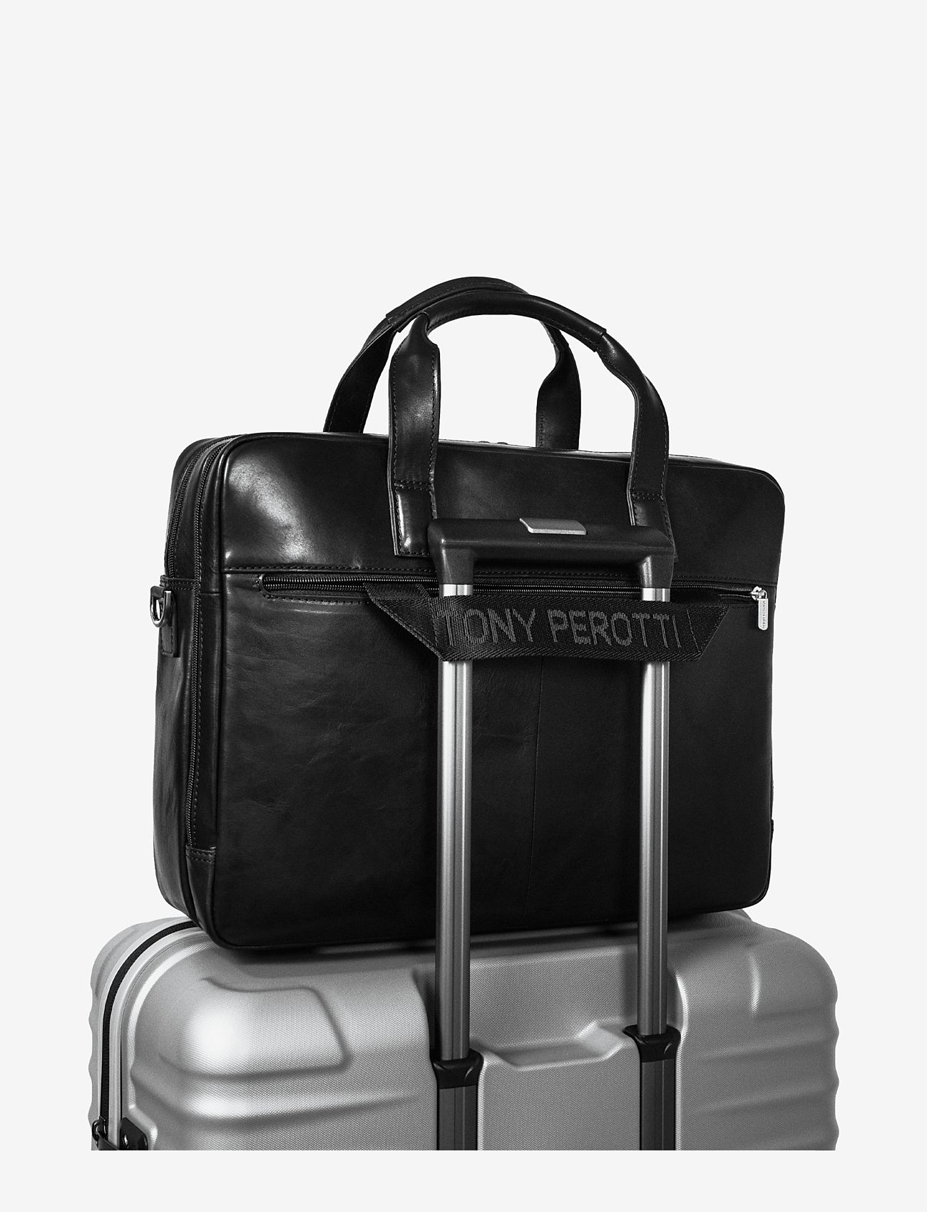 Tony Perotti - 2 Compartment Laptop Briefcase - alltags-style - black - 2