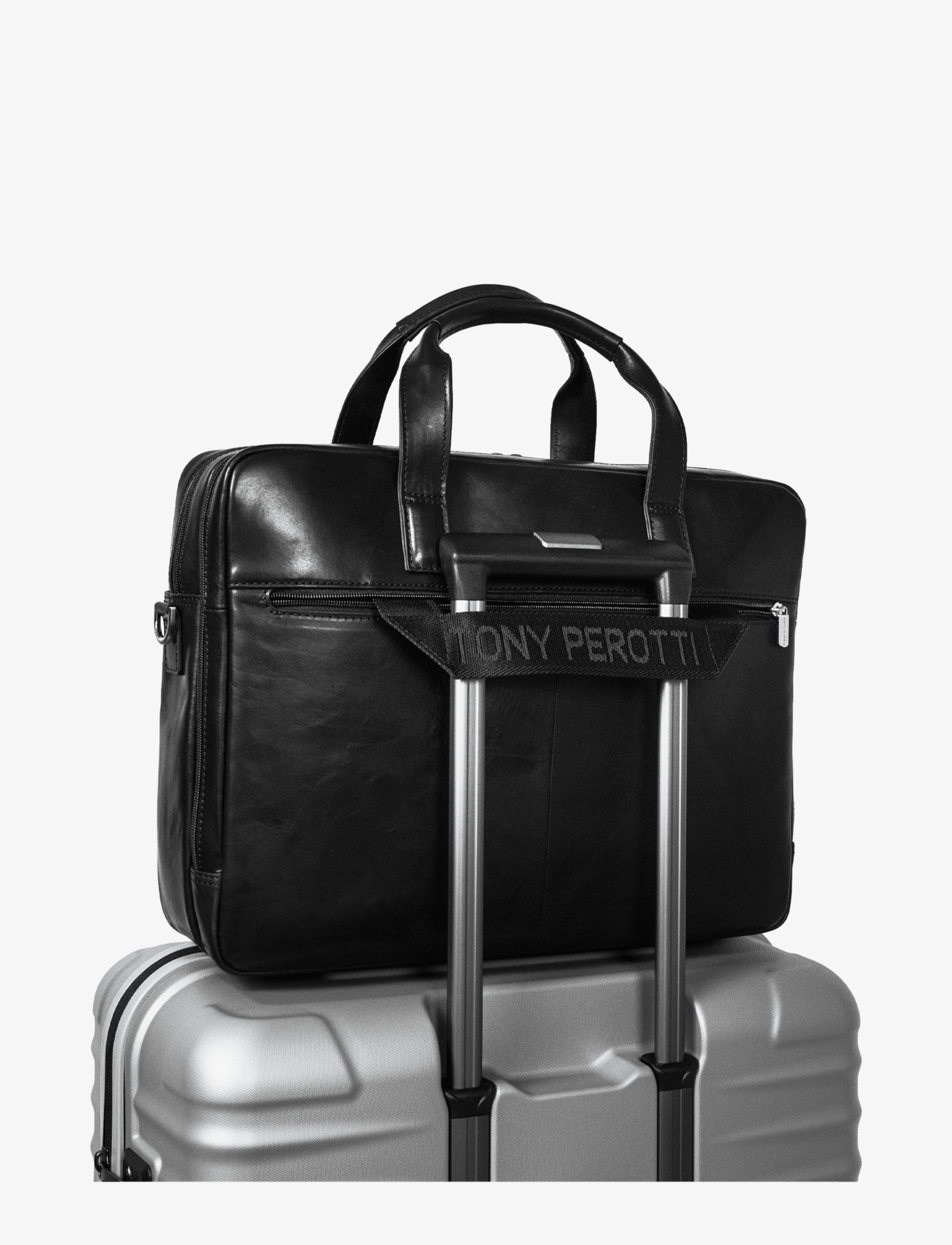 Tony Perotti - 2 Compartment Laptop Briefcase - alltags-style - black - 2