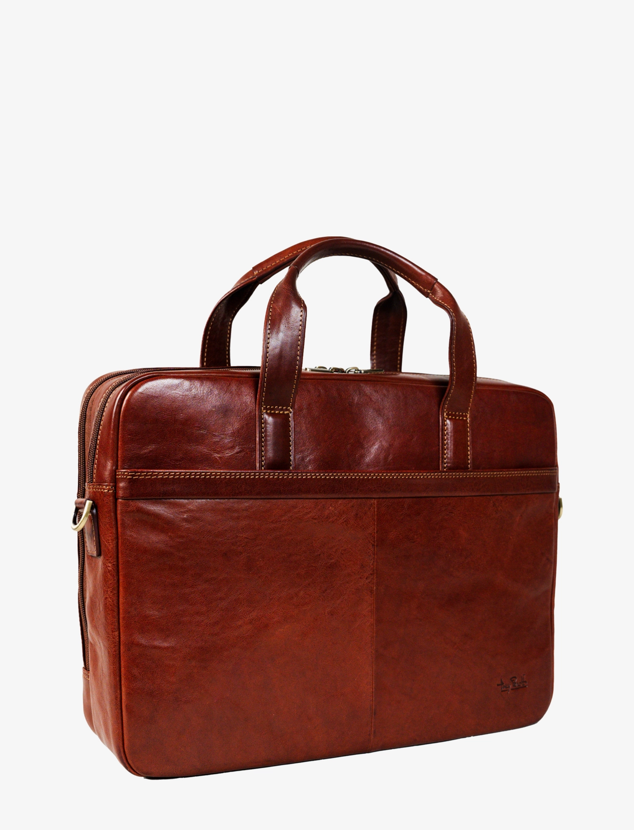 Tony Perotti 2 Compartment Laptop Briefcase - Laptoptaschen - DARK BROWN / brown