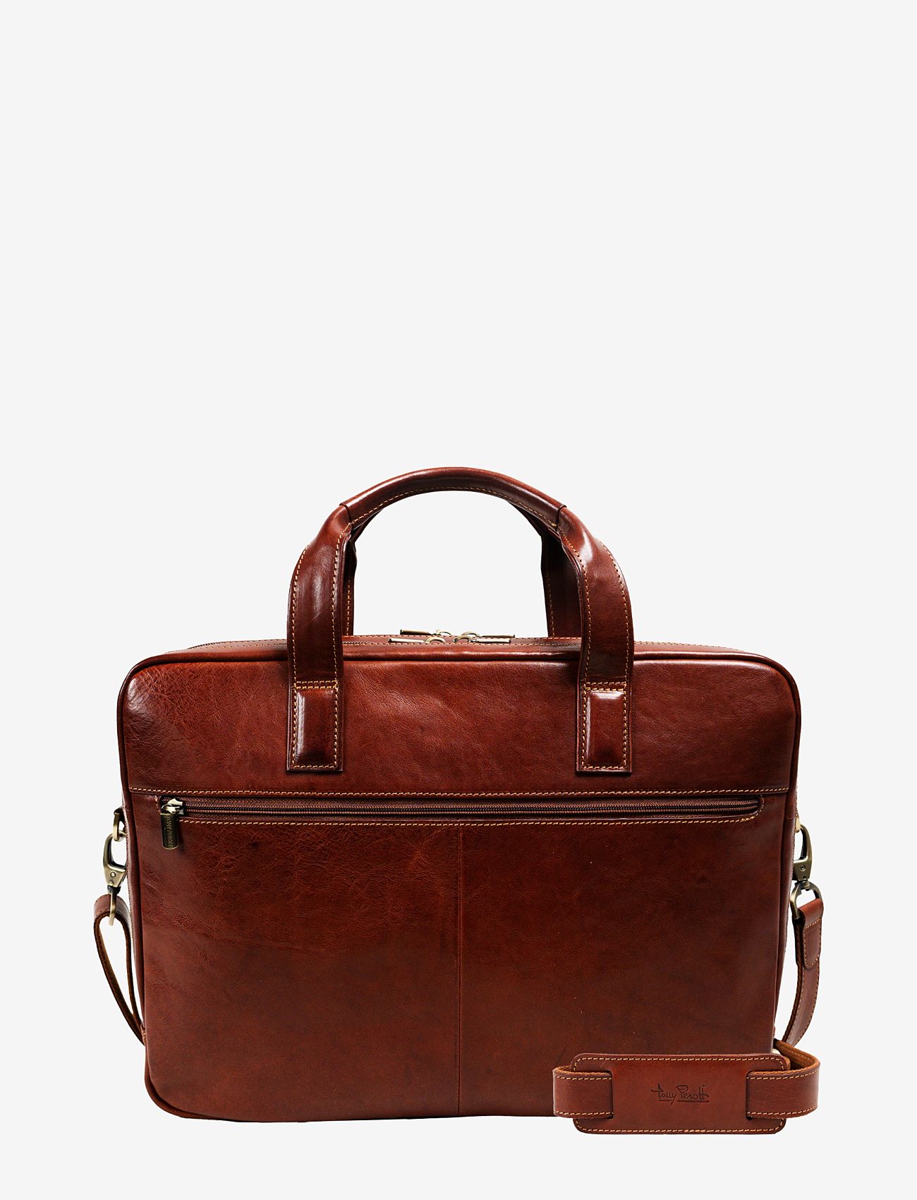 Tony Perotti - 2 Compartment Laptop Briefcase - vardagsstil - dark brown - 1