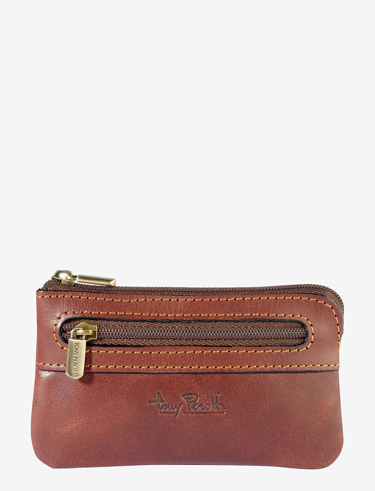 Tony Perotti Key Pouch With Zipper And Coin Pocket, One Size, Wallets, Braun - Cardholder, Frauen