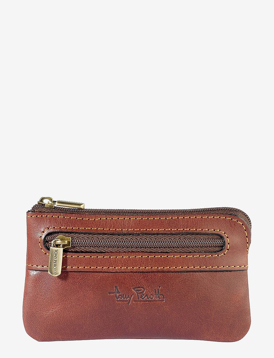 Tony Perotti - Key pouch with zipper and coin pocket - korthållare - brown - 0