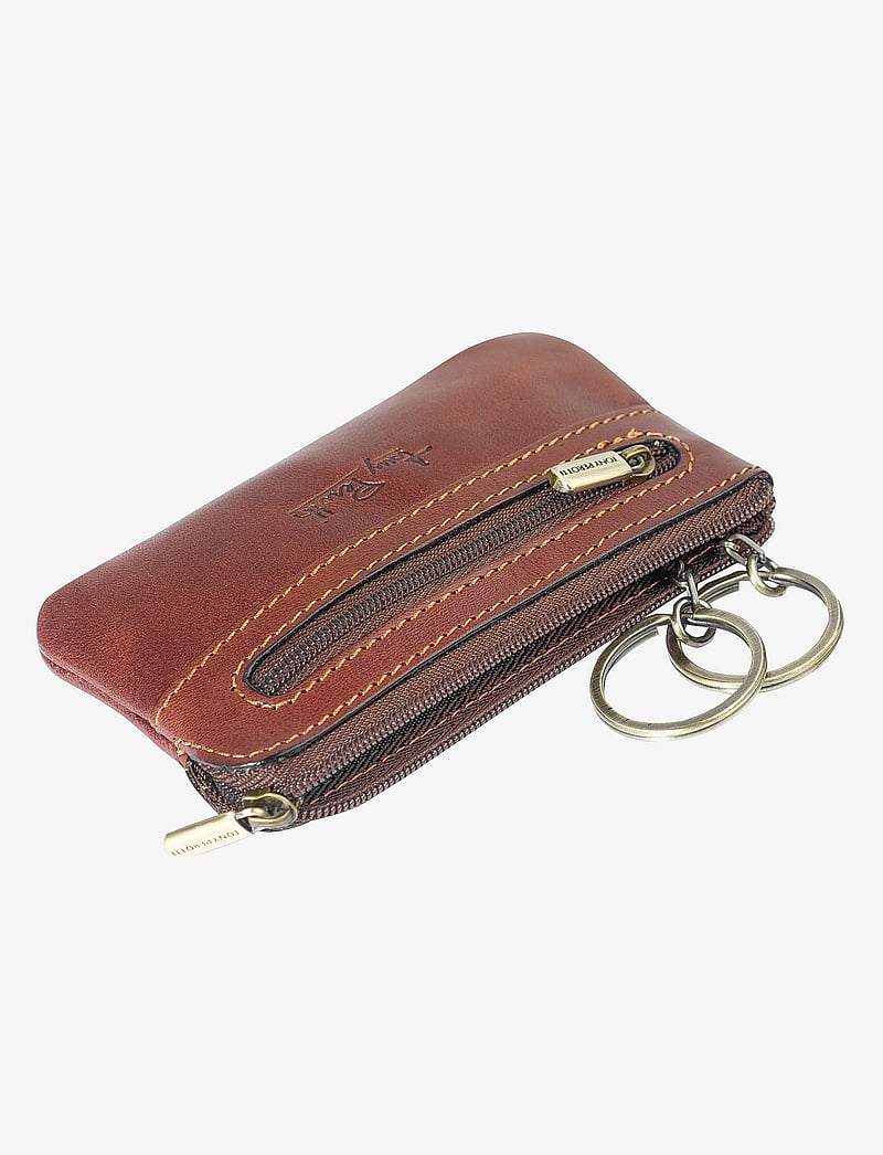 Tony Perotti - Key pouch with zipper and coin pocket - portfele - brown - 2