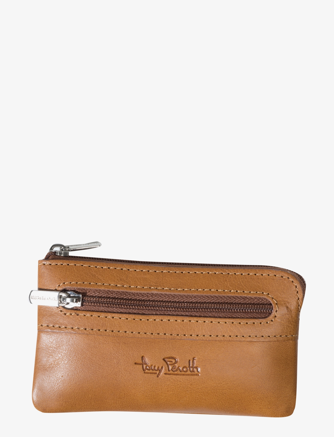 Tony Perotti Key Pouch With Zipper And Coin Pocket, One Size, Wallets, Braun - Classic Frauen