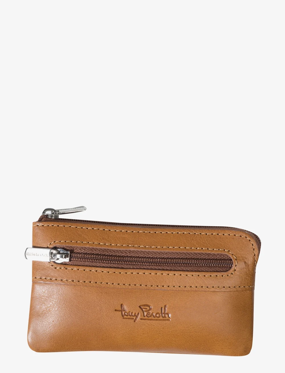 Tony Perotti - Key pouch with zipper and coin pocket - igapäevane stiil - cognac - 0