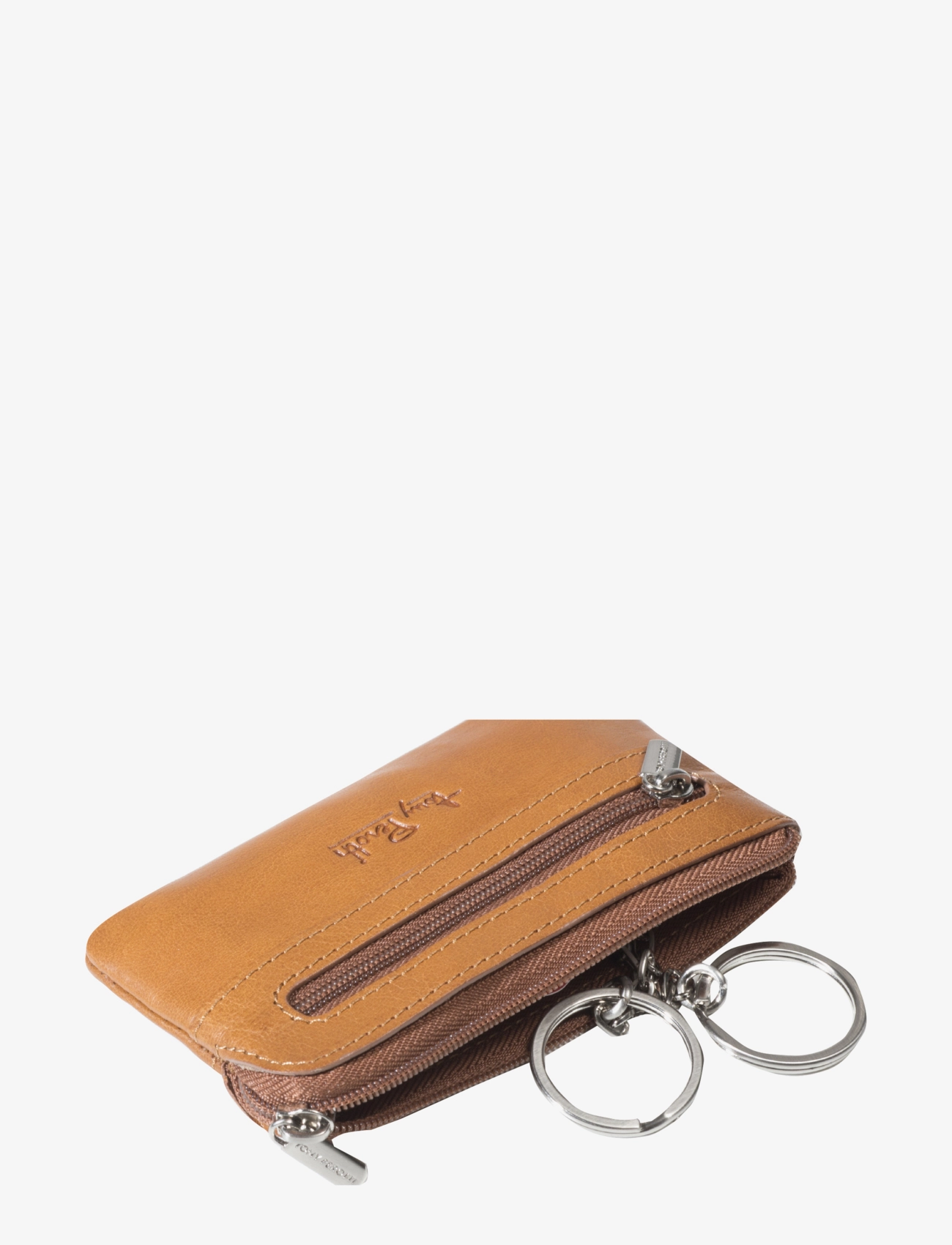 Tony Perotti - Key pouch with zipper and coin pocket - punge - cognac - 2
