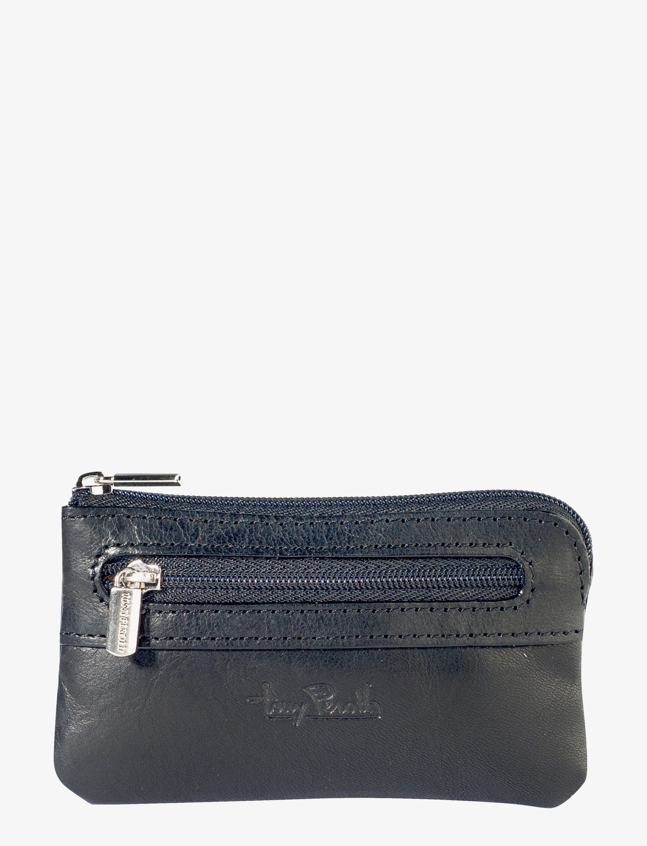 Tony Perotti Key pouch with zipper and coin pocket - Punge & Kortholdere - BLACK / black