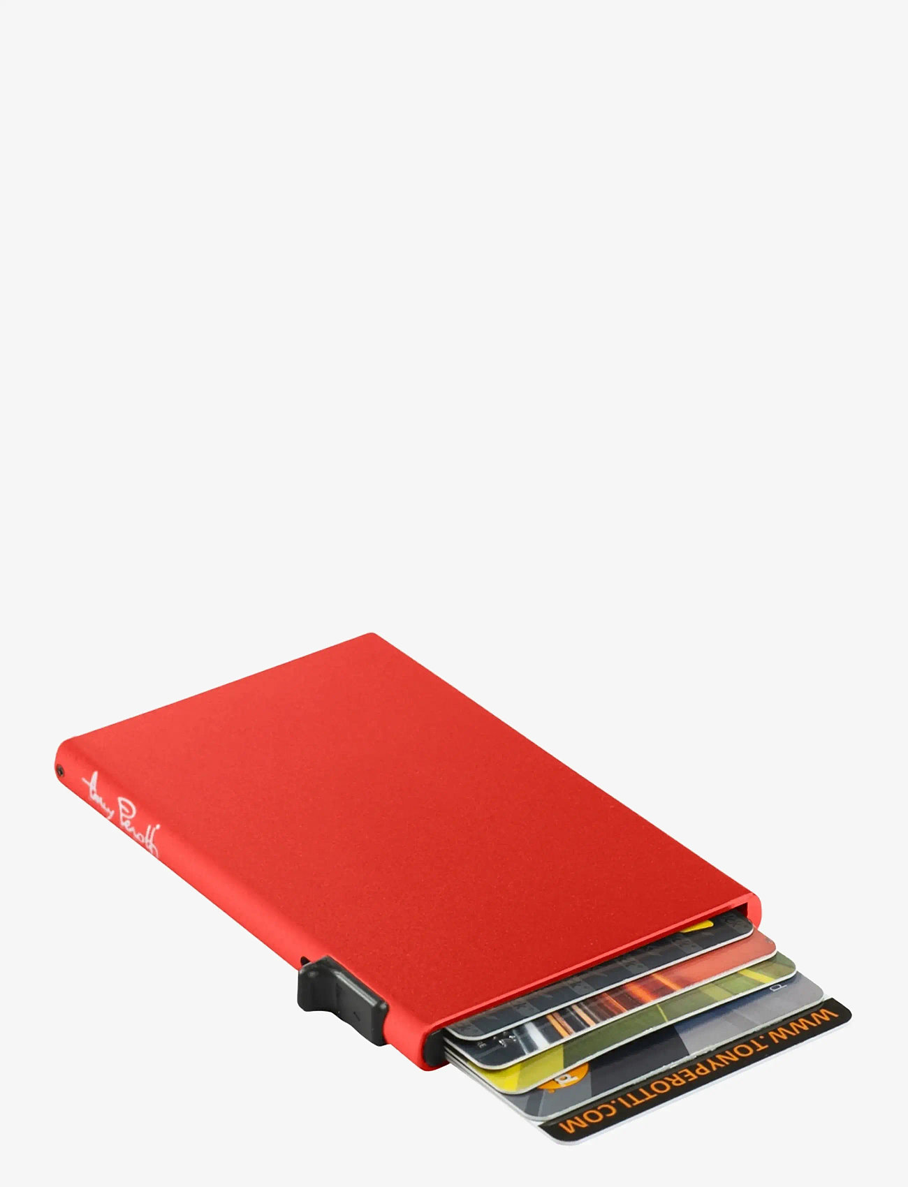 Tony Perotti - Furbo single Aluminum cardholder - kortholdere - red - 1