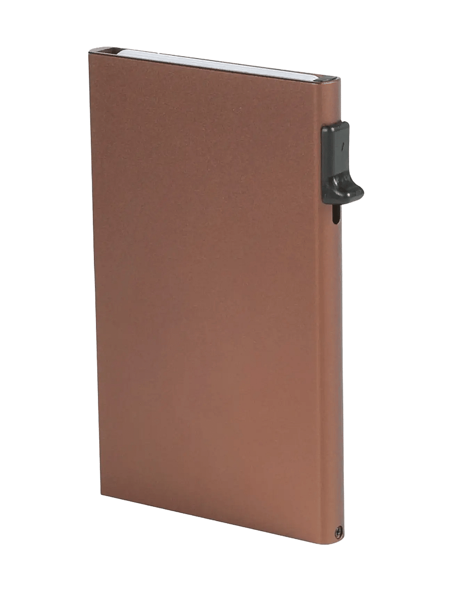 Tony Perotti - Furbo single Aluminum cardholder - punge - dark brown - 0